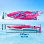 Fms 18" Barco RC sin() Escobilla Brushless de Alta Velocidad para Carrera con Control Remoto