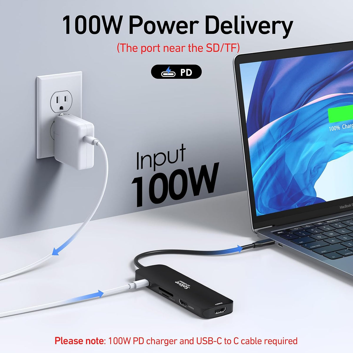 Estación de acoplamiento USB C Monitor HDMI dual, adaptador USB C a...