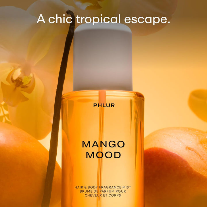 PHLUR Mango Mood Body Mist - Fragancia corporal para cabello y cuer...