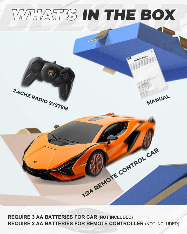Bezgar - Coche con licencia oficial RC Series, escala 1:24 Lambo Si...