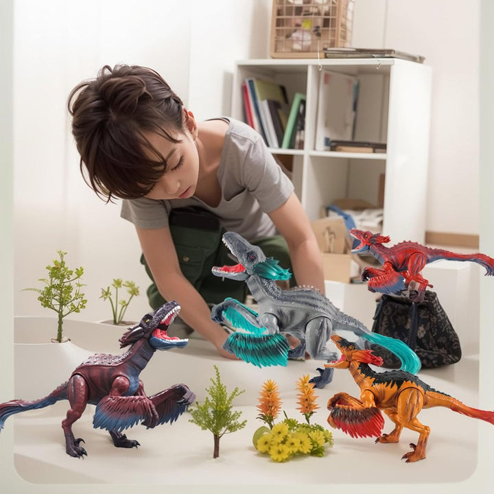 Qudinip Juguete de dinosaurio con efectos de sonido