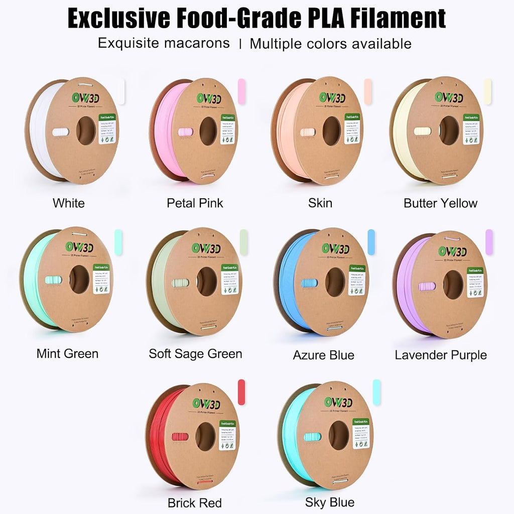 OVV3D Filamento PLA seguro para impresora 3D de 0.069 in, PLA+ verd...