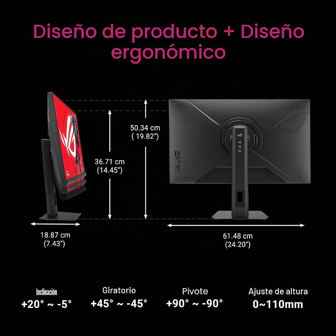 ASUS Monitor para juegos ROG Strix IPS de 27 pulgadas (XG27UCSR) -...
