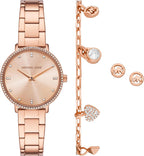 Reloj para mujer Michael Kors Pyper Two-Hand en acero inoxidable tono oro rosa (Modelo: MK7645SET)