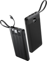 Coowisty Cargador portátil con cables integrados, banco de energía...