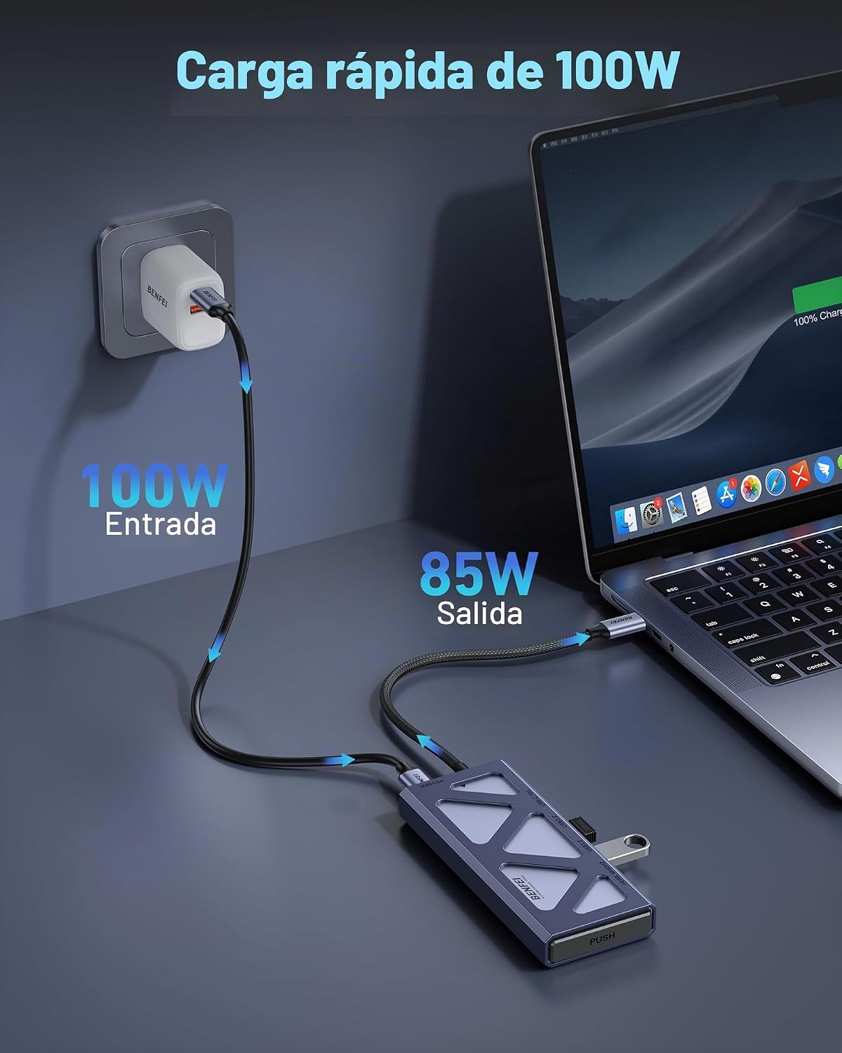 BENFEI, 000389grey, hub USB 3.2