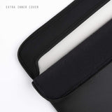 Comfyable Funda de piel para laptop con funda para accesorios, comp...