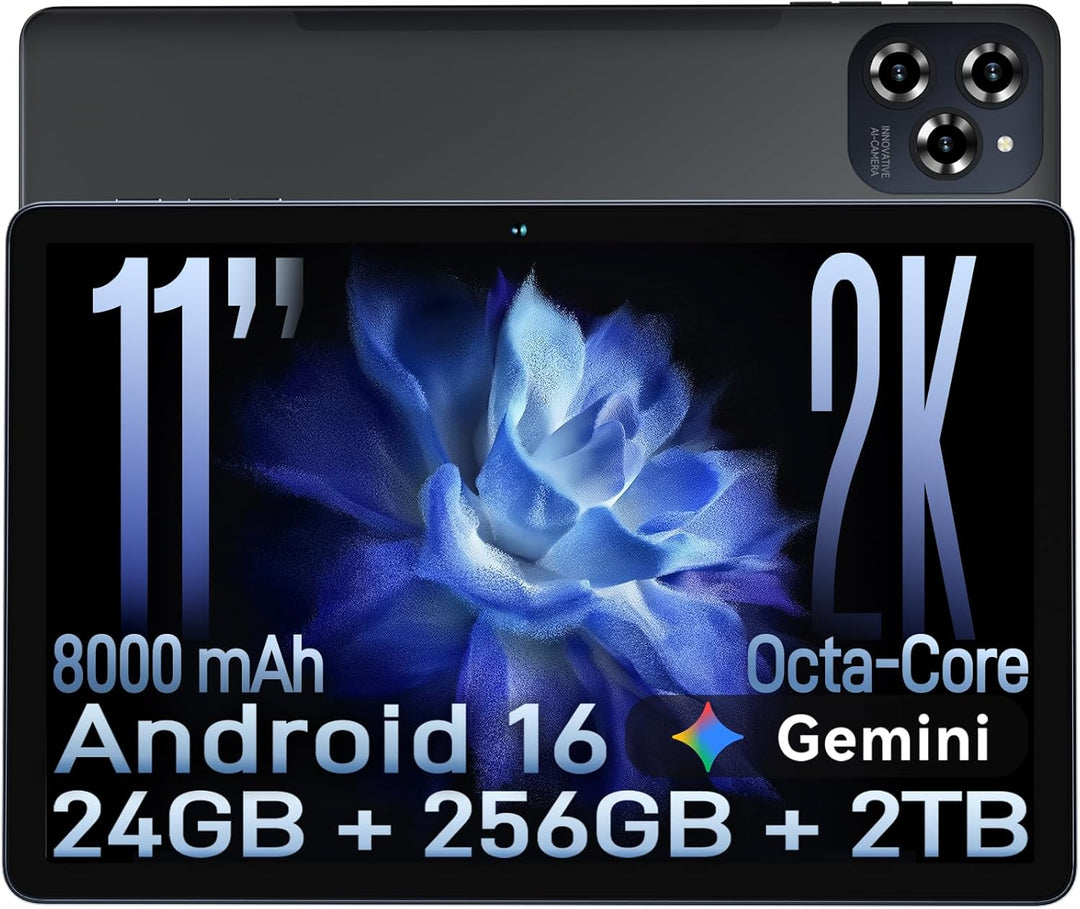Tablet Android 16 de 11 pulgadas con pantalla 2K, 24 GB de RAM+256...