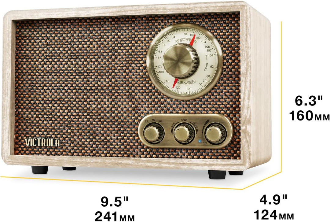 Victrola Willow - Radio Bluetooth de madera retro con altavoces int...