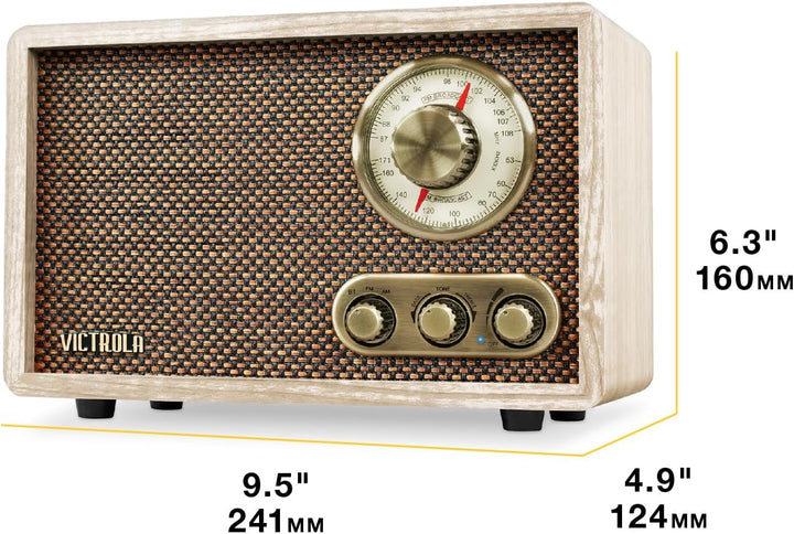Victrola Willow - Radio Bluetooth de madera retro con altavoces int...