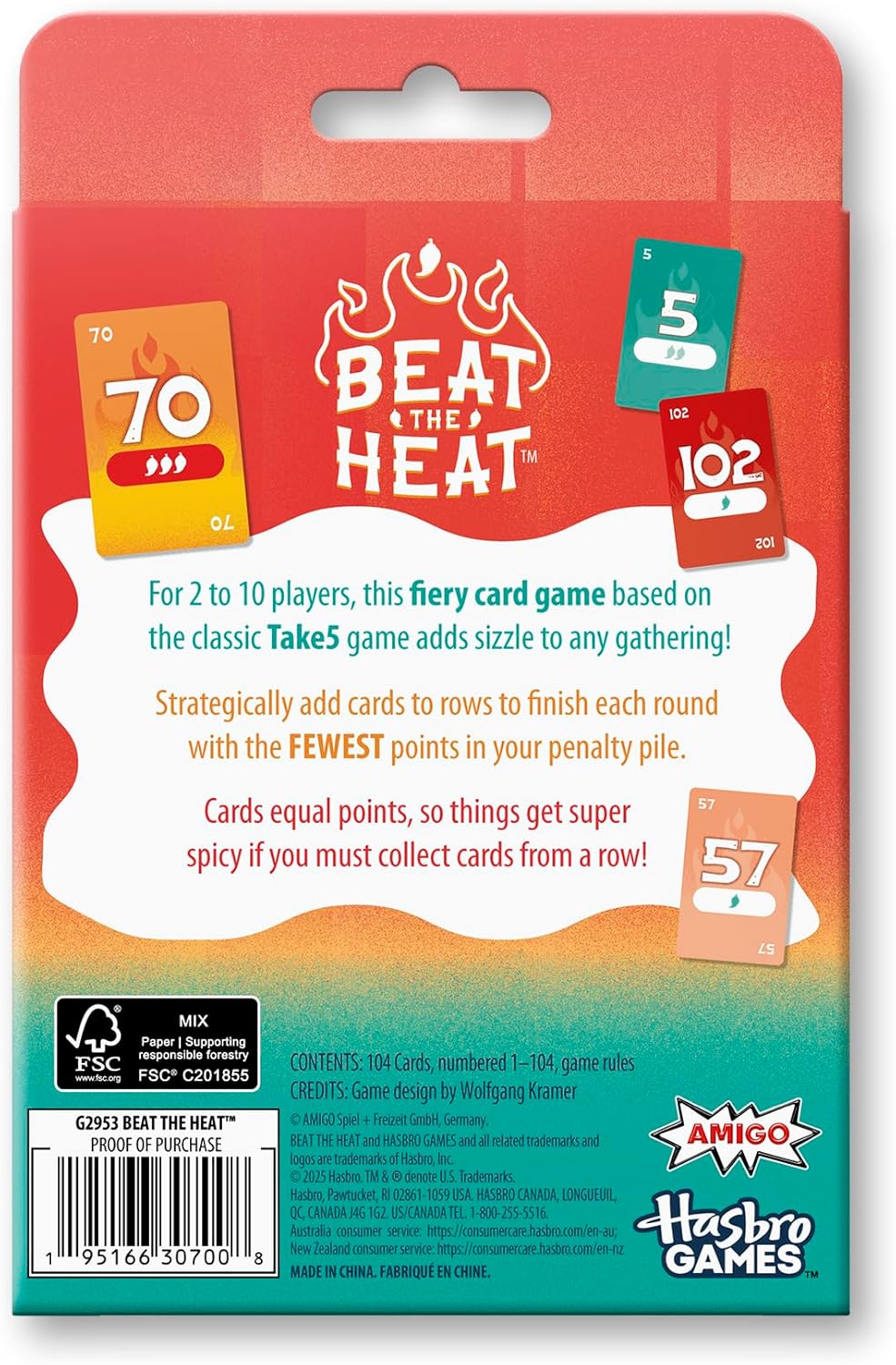 Juego Beat The Heat Juego de cartas de fiesta familiar