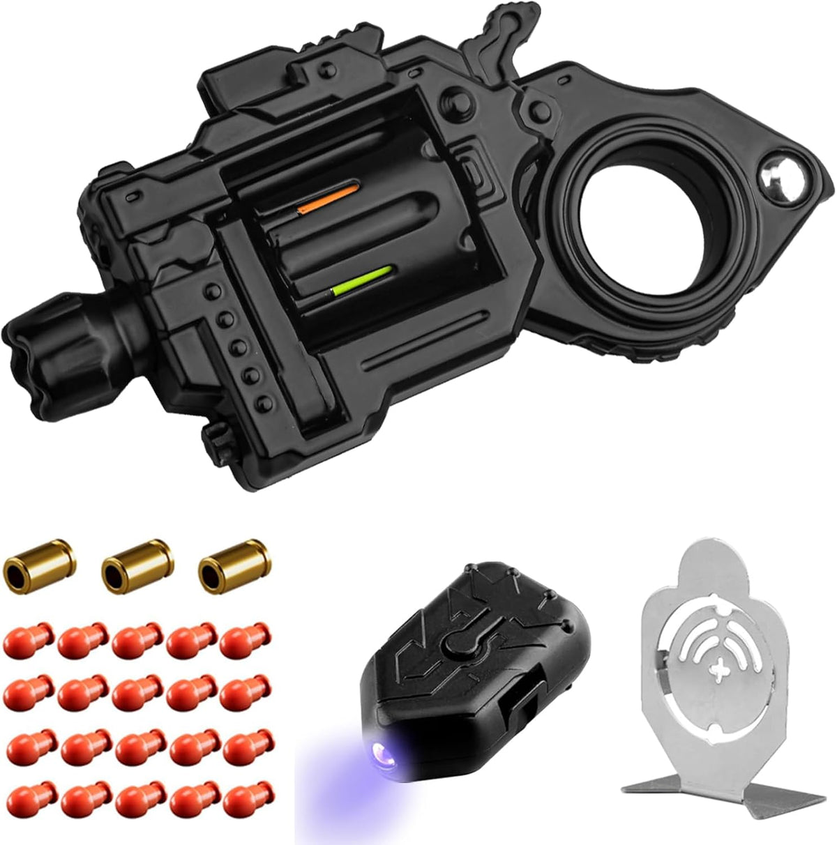 Juguetes de metal para la ansiedad con pistola para adultos: Fidget Spinner Cool Fidget Toy para hombres, alivio del estrés, anillo giratorio para concentración de dedos, oficina, estudio, viaje