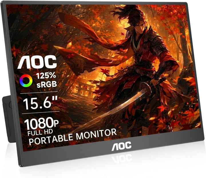 AOC Monitor portátil de 15.6 pulgadas FHD 1080P IPS 125% sRGB, moni...