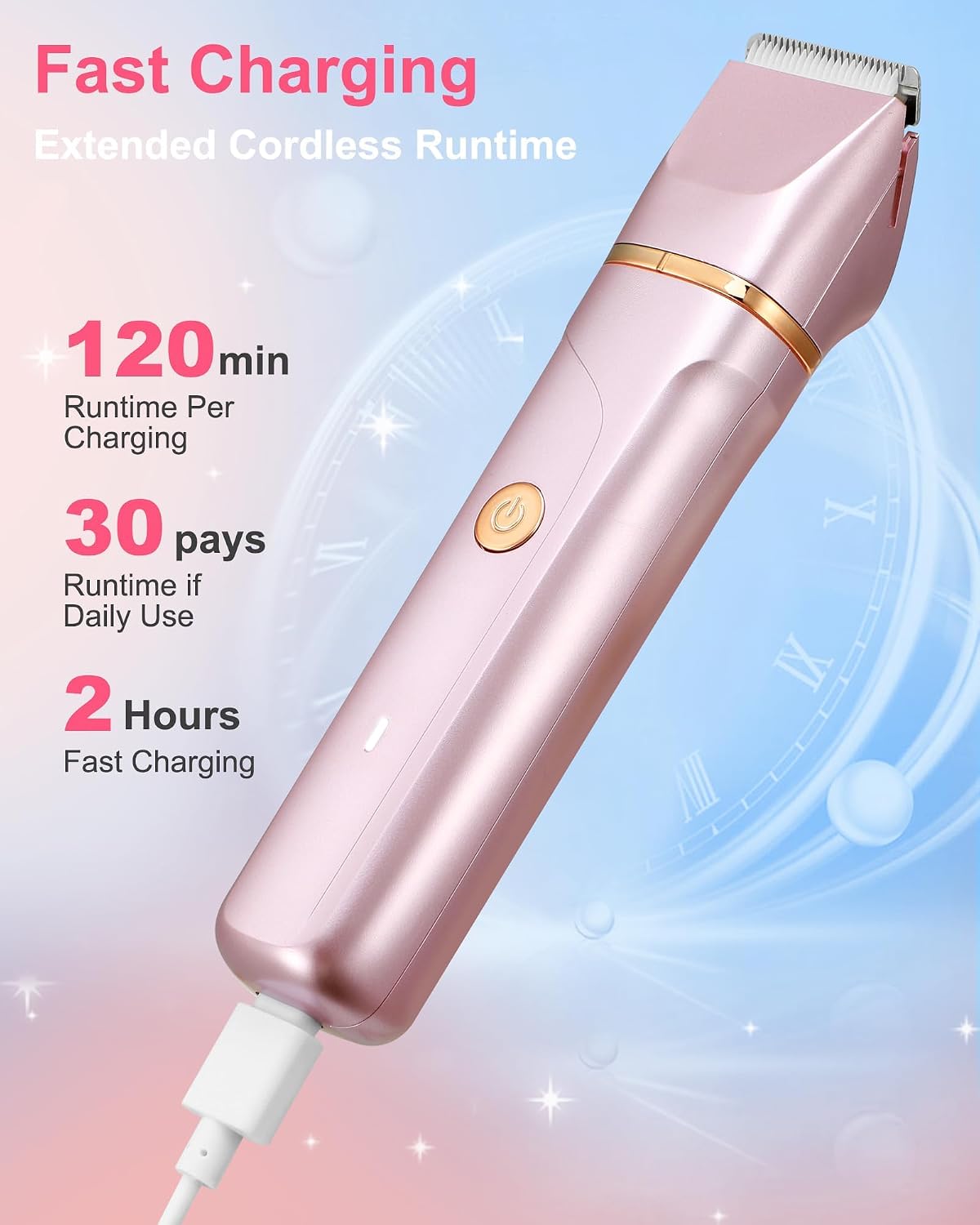 Recortadora de bikini para mujer, afeitadora eléctrica sin dolor 3...