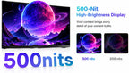 Monitor portátil inalámbrico de 16 pulgadas y 2.5K con batería de 8000 mAh, pantalla HDR de 500 nits, 125% sRGB, monitor de viaje externo USB-C / Mini HDMI, rotación automática, compatible con VESA