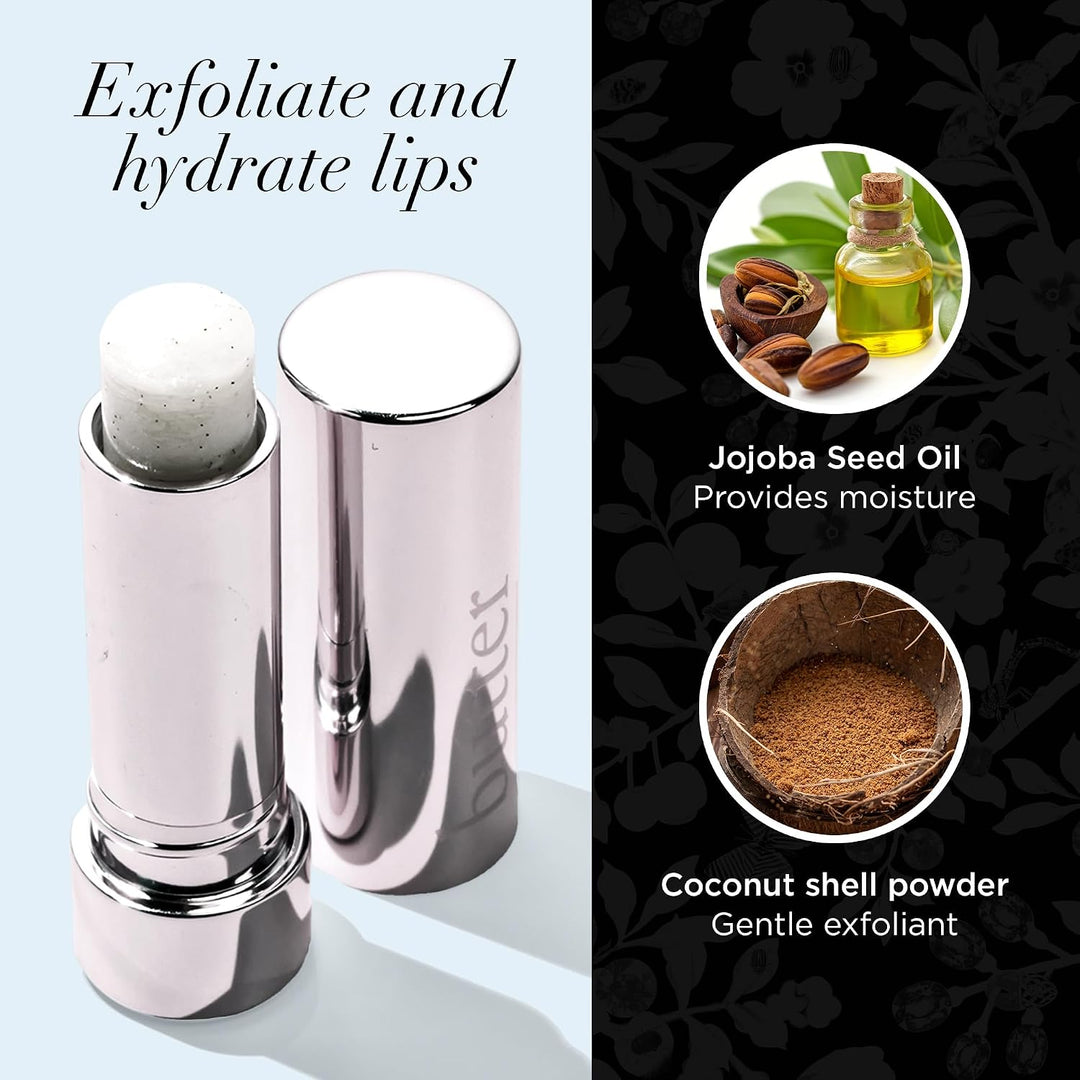 butter LONDON LIPPY - Exfoliante labial 100% natural con crema de m...