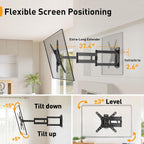 Perlegear Soporte de pared para TV de brazo largo para televisores de 32-65
