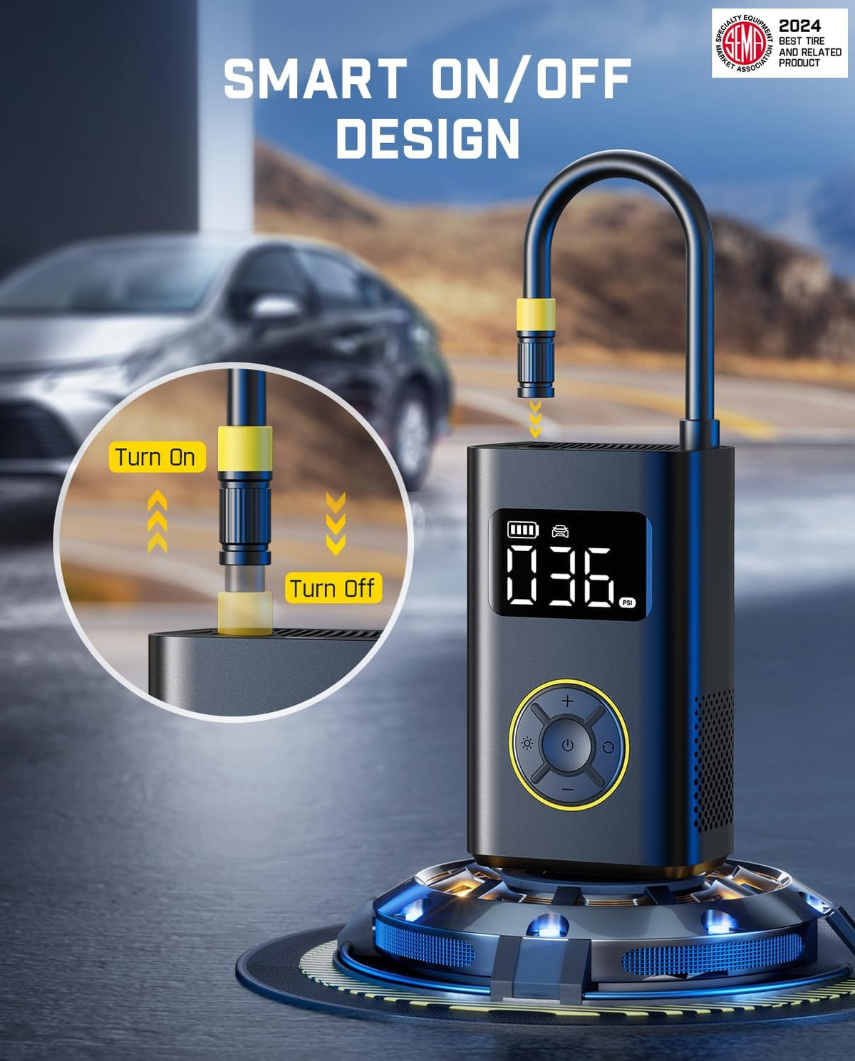 Fanttik X9 Pro - Inflador de neumáticos portátil para coche compact...
