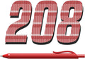Paquete de 208 bolígrafos rojos - Bolígrafos de punta media, tinta suave, bolígrafo retráctil de clic de 1,0 mm para camarera, servidor, tinta roja de oficina