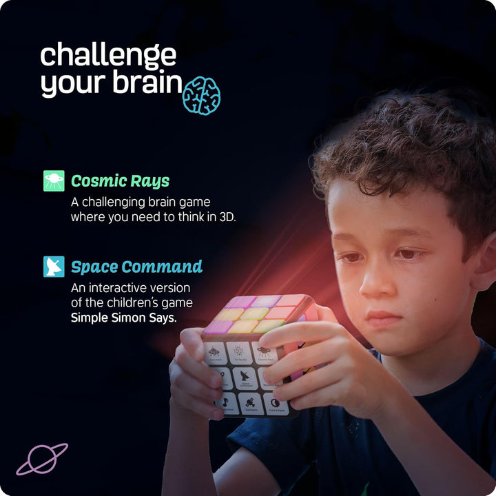 Cubo de actividades de juego recargable, juguetes para niños y niña...