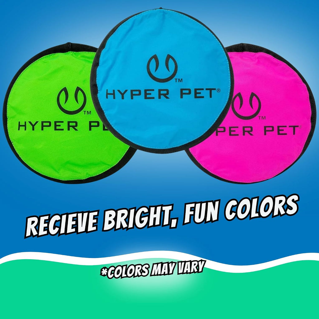 Hyper Pet Flippy Flopper Flying Disc - Juguete suave para perros de 9"