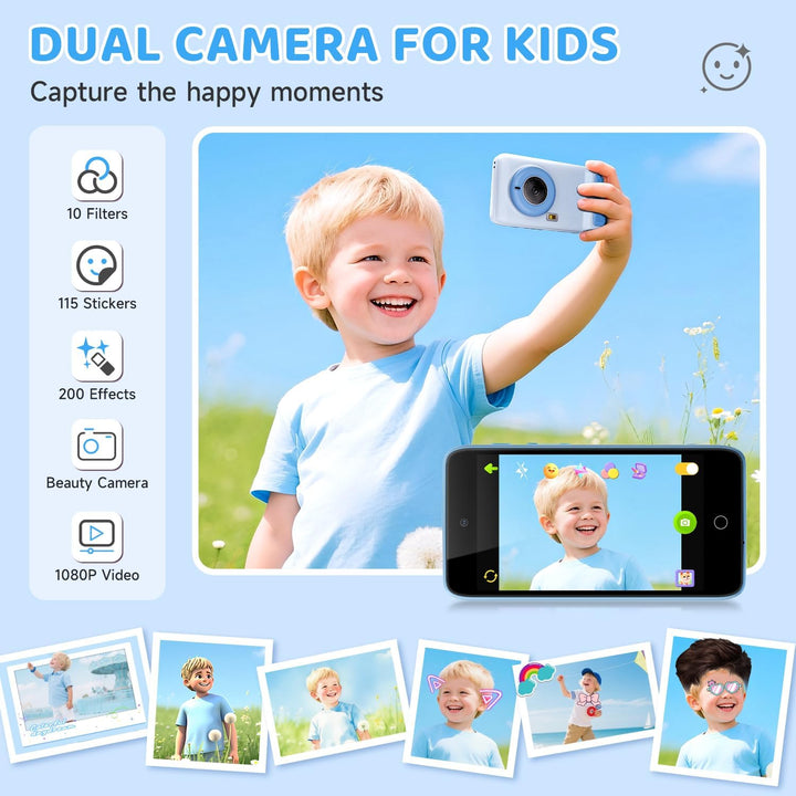 FieGsom Cámara inteligente de aprendizaje con IA para niños, cámara...