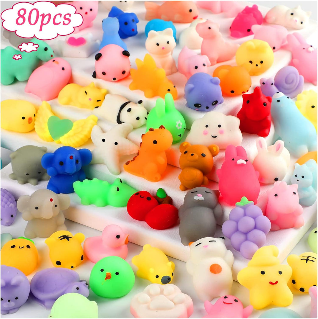 80 juguetes esponjosos Mochi, mini Kawaii Squishy Fidget Toys Bundl...