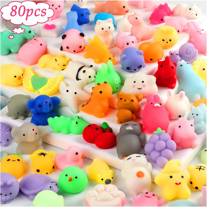 80 juguetes esponjosos Mochi, mini Kawaii Squishy Fidget Toys Bundl...