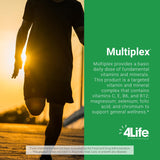4Life Multiplex Suplemento de bienestar mineral multivitamínico, 60...