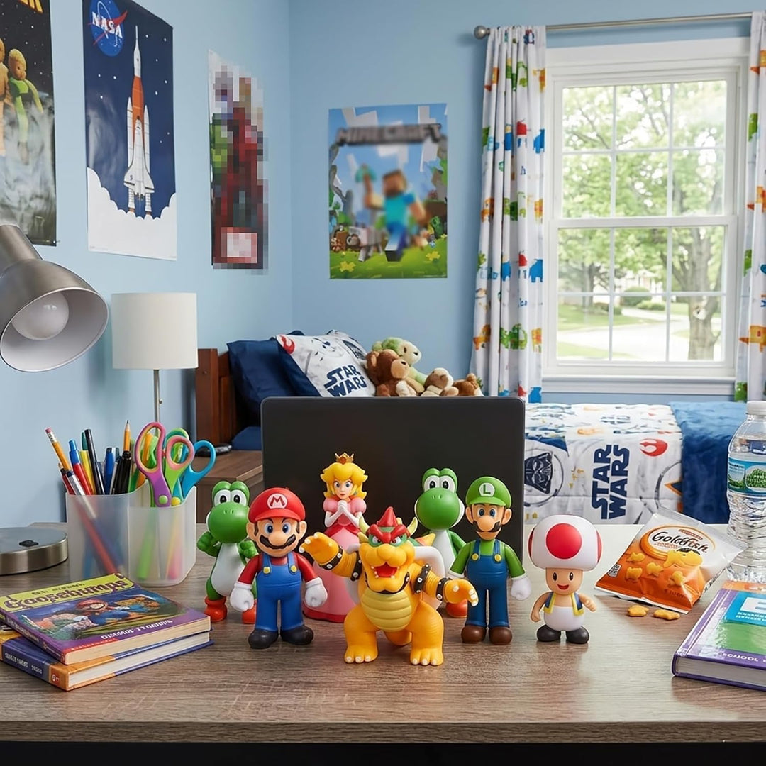 Mario - Juego de figuras de acción de 6 pulgadas, figuras de person...