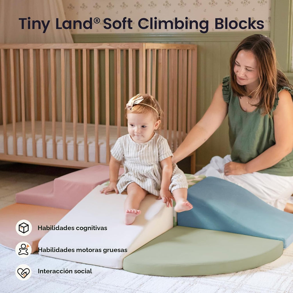 Tiny Land Soft Foam Climbing Blocks para Toddlers, 6-Piece Foam Blocks