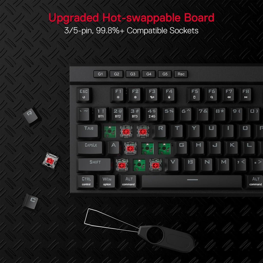 Redragon K580 PRO teclado inalámbrico RGB para juegos, teclado mecá...