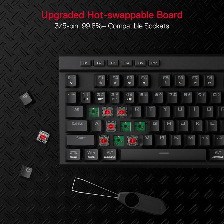 Redragon K580 PRO teclado inalámbrico RGB para juegos, teclado mecá...