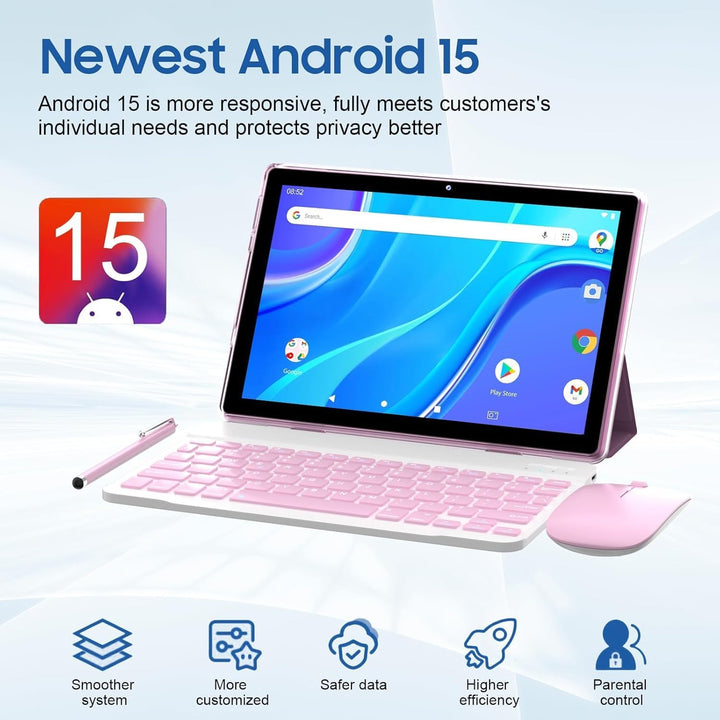 IWEGGO Tableta Android 15, de 10 pulgadas 12GB RAM+64GB ROM\/ 1TB E...
