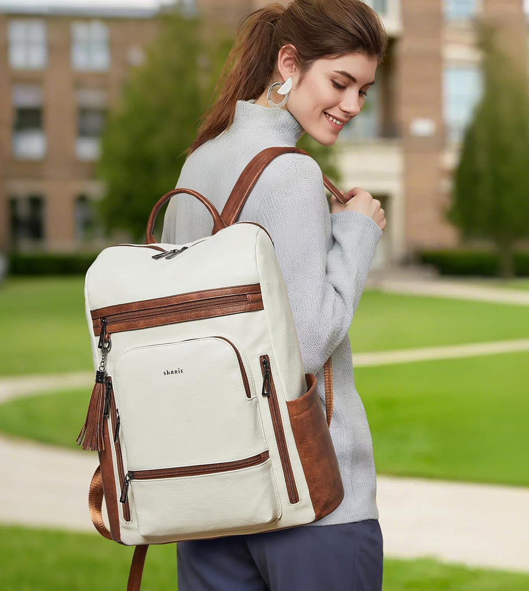 Shrrie Mochila de viaje grande mejorada para laptop con compartimen...