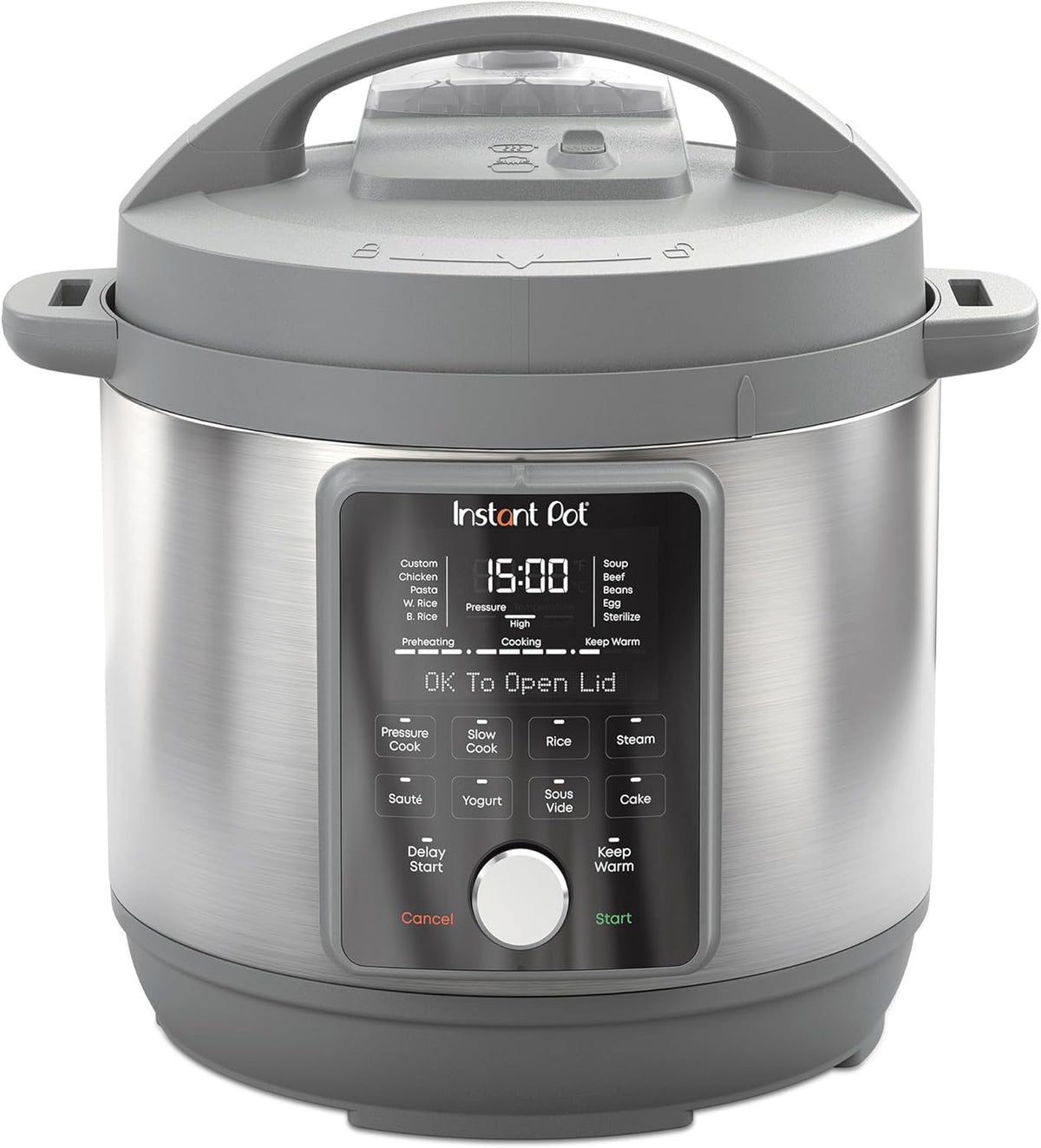 Instant Pot, olla a presión eléctrica de 8 cuartos de galón Whisper Quiet 9 en 1, arrocera de cocción lenta, vaporera, olla para saltear, máquina de yogur, calentador y esterilizador, aplicación con