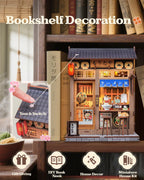 CUTEBEE Kit de rincón de libros - Casa en miniatura DIY Tienda de ramen de