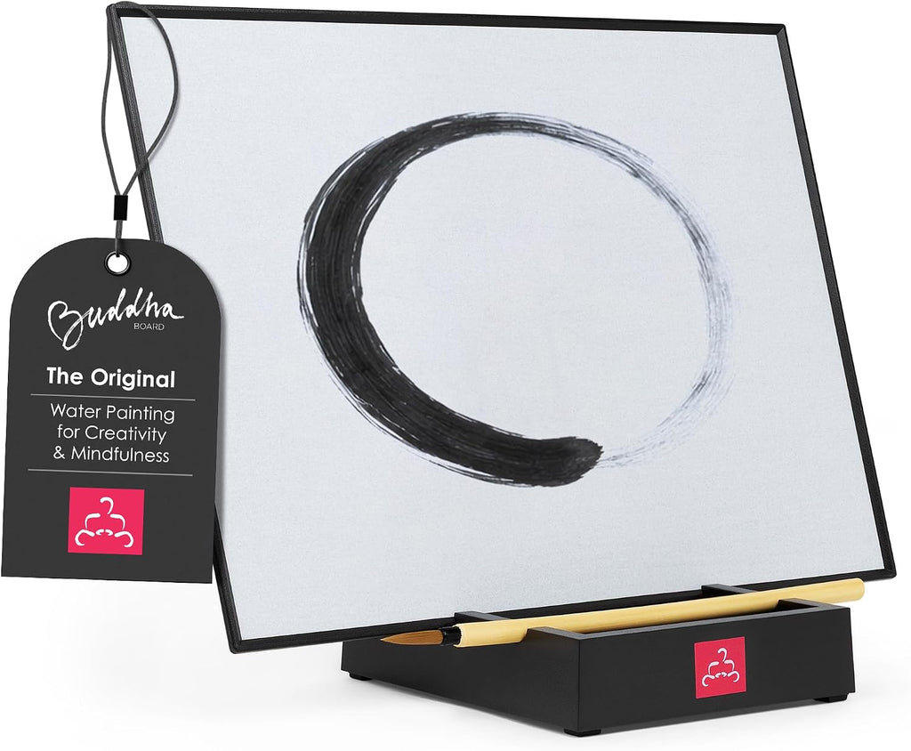Buddha Board – La tabla original de pintura con agua para la atención plena y la creatividad – Regalo único para artistas, adultos y niños – Artículos de arte zen sin desorden