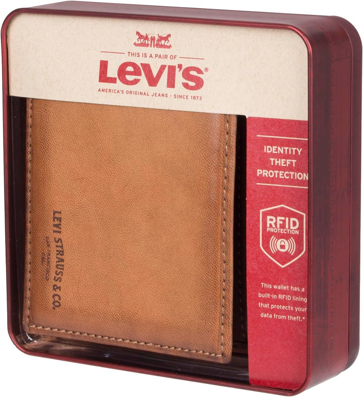 Levi's Cartera delgada para hombre con capacidad extra y bloque...