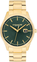 COACH Reloj Oliver 3H de cuarzo para hombre, tamaño de caja de 1.614 in, pulsera de acero inoxidable, visualización de fecha, clásico para todos los días, regalo para él