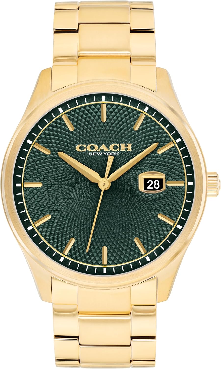 COACH Reloj Oliver 3H de cuarzo para hombre, tamaño de caja de 1.614 in, pulsera de acero inoxidable, visualización de fecha, clásico para todos los días, regalo para él