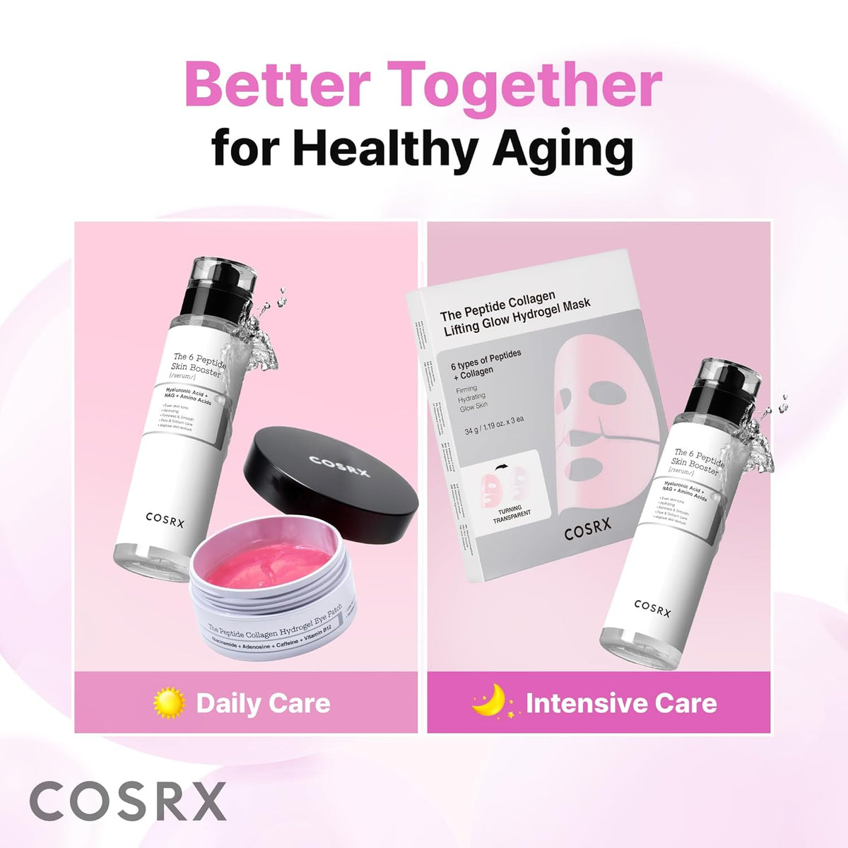 COSRX 6X Suero tónico potenciador de piel de colágeno péptido, paqu...