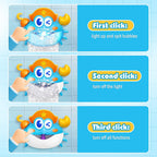 Juguetes de baño, juguetes de baño iluminados para bebés, máquina de burbujas de baño con luz RGB colorida, gran cumpleaños para niños y niñas, juguete de bañera para niños de 1-3, 4-8 años