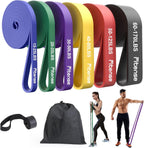 Set de Bandas de Resistencia - Bandas de Tracción para Hombres y Mujeres, Bandas de Ejercicio con Anclaje para Puerta, Cartel de Entrenamiento y Bolsa para Estiramiento Corporal y Asistencia en Dominadas