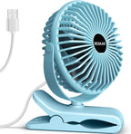 BESKAR Ventilador USB con clip, ventilador de escritorio pequeño po...