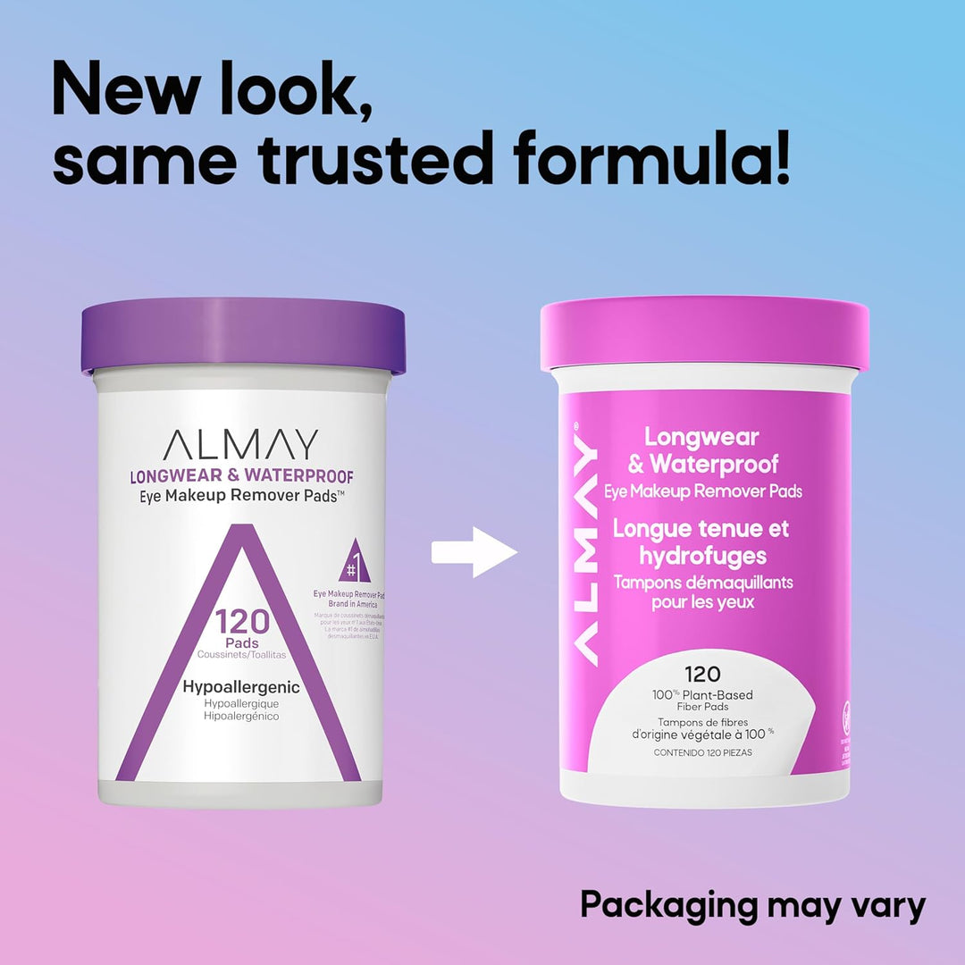 Almay Almohadillas removedoras de maquillaje, de larga duración e i...