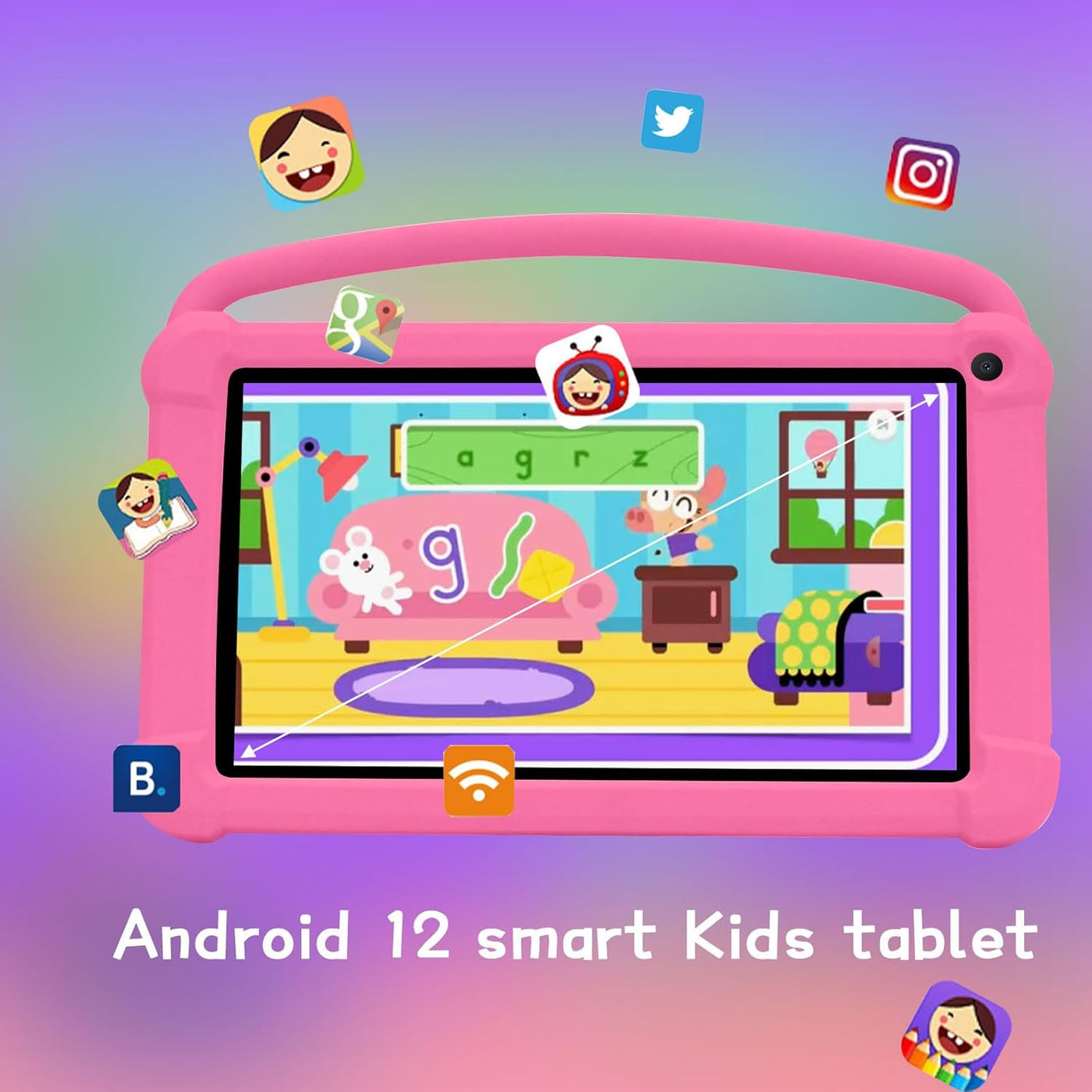 YQSAVIOR Tabletas para niños, tableta Android 12 para niños, 4 GB d...