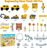 BEMITON Pista de Carreras de Construcción Juguetes para Niños - Reg...