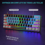 BlueFinger Combo de teclado y mouse mecánicos para juegos 60% \u201...