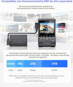 VIOFO A329T 4K 3CH Dash Cam Teleobjetivo delantero trasero, STARVIS 2 HDR